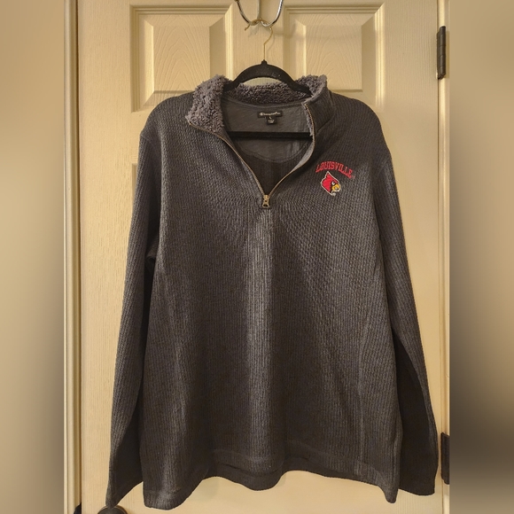 Champion Elite Men's Gray 1/4 Zip Pullover Sweater Size Large NWT - Picture 2 of 11